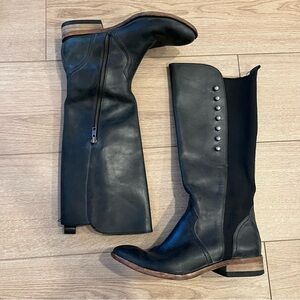 Spirit by Lucchese Women’s Annie Black Leather Studded Riding Boot Size 7